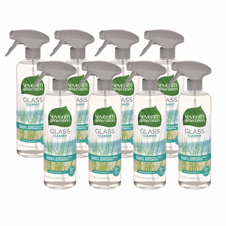 Seventh Generation Liquid Natural Glass and Surface Cleaner, Sparkling Seaside, Trigger Spray Bottle, 8 PK 44712CT